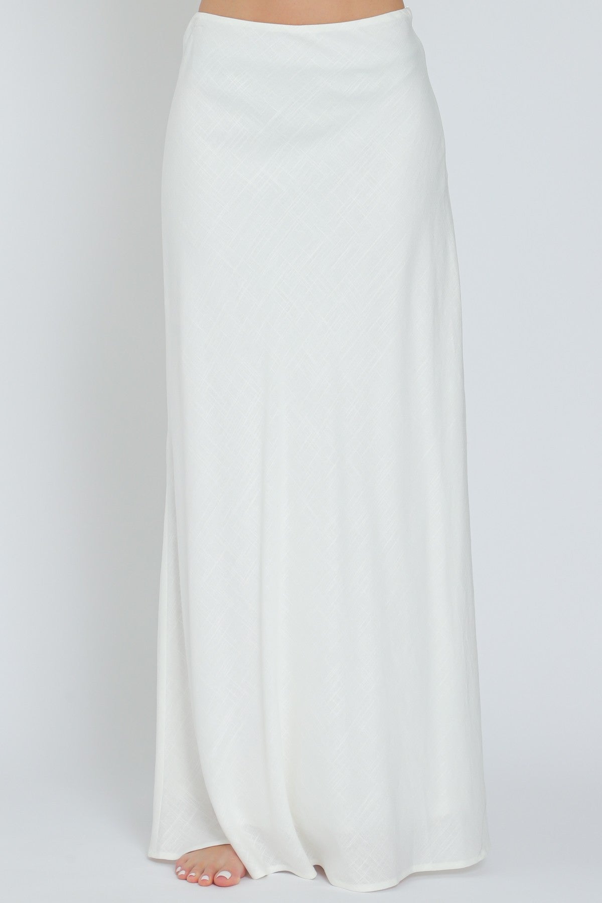 High Waisted Linen Maxi Skirt