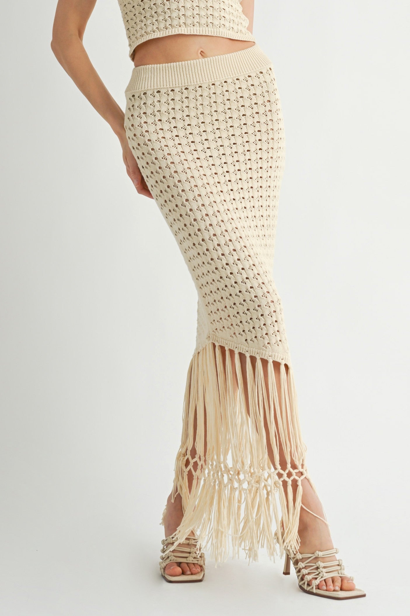 Tassled Crochet Skirt + Top