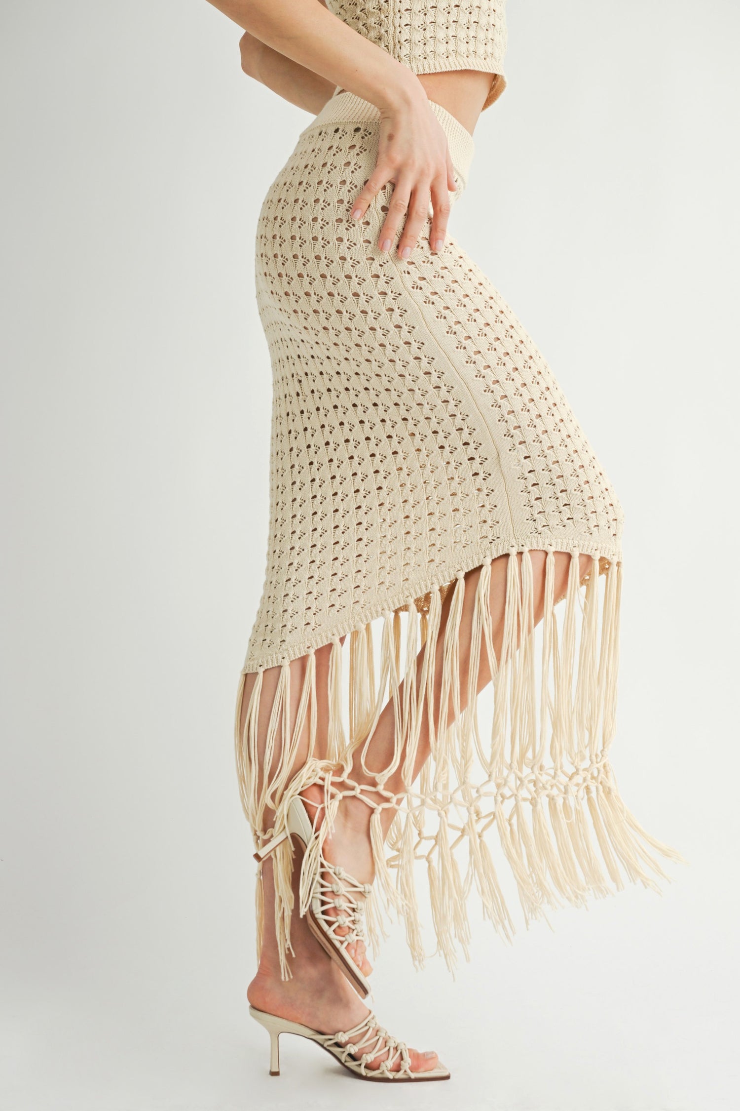 Tassled Crochet Skirt + Top