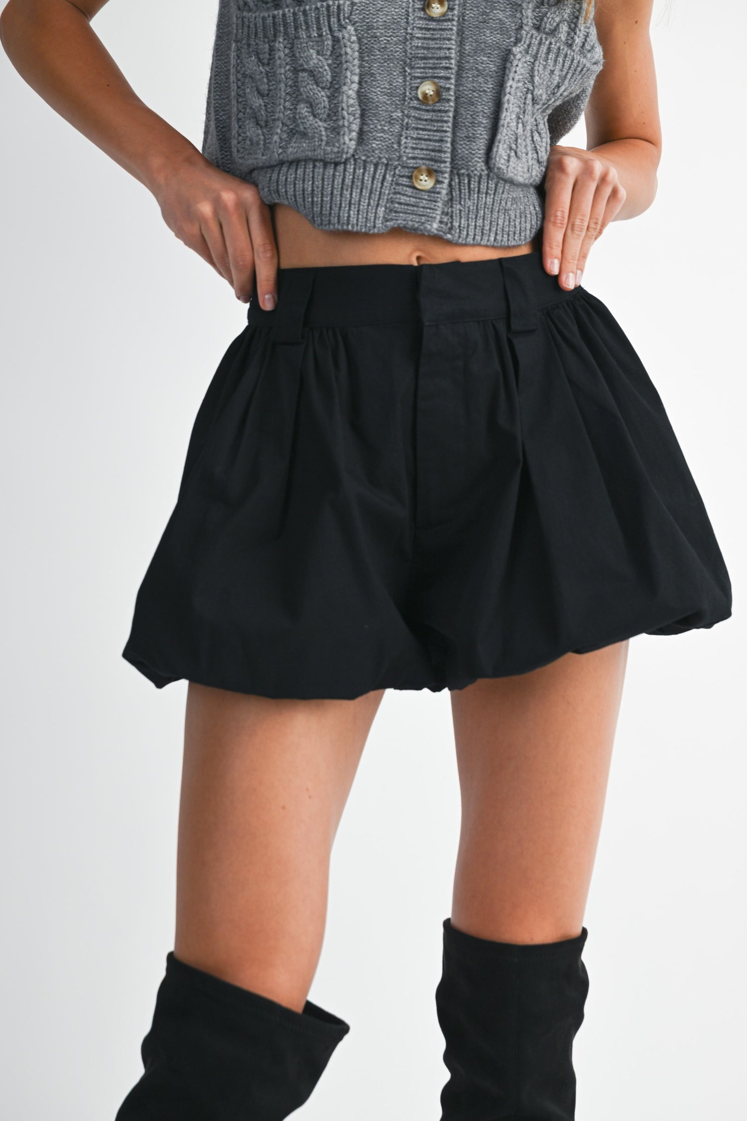 Bubble Hem Shorts