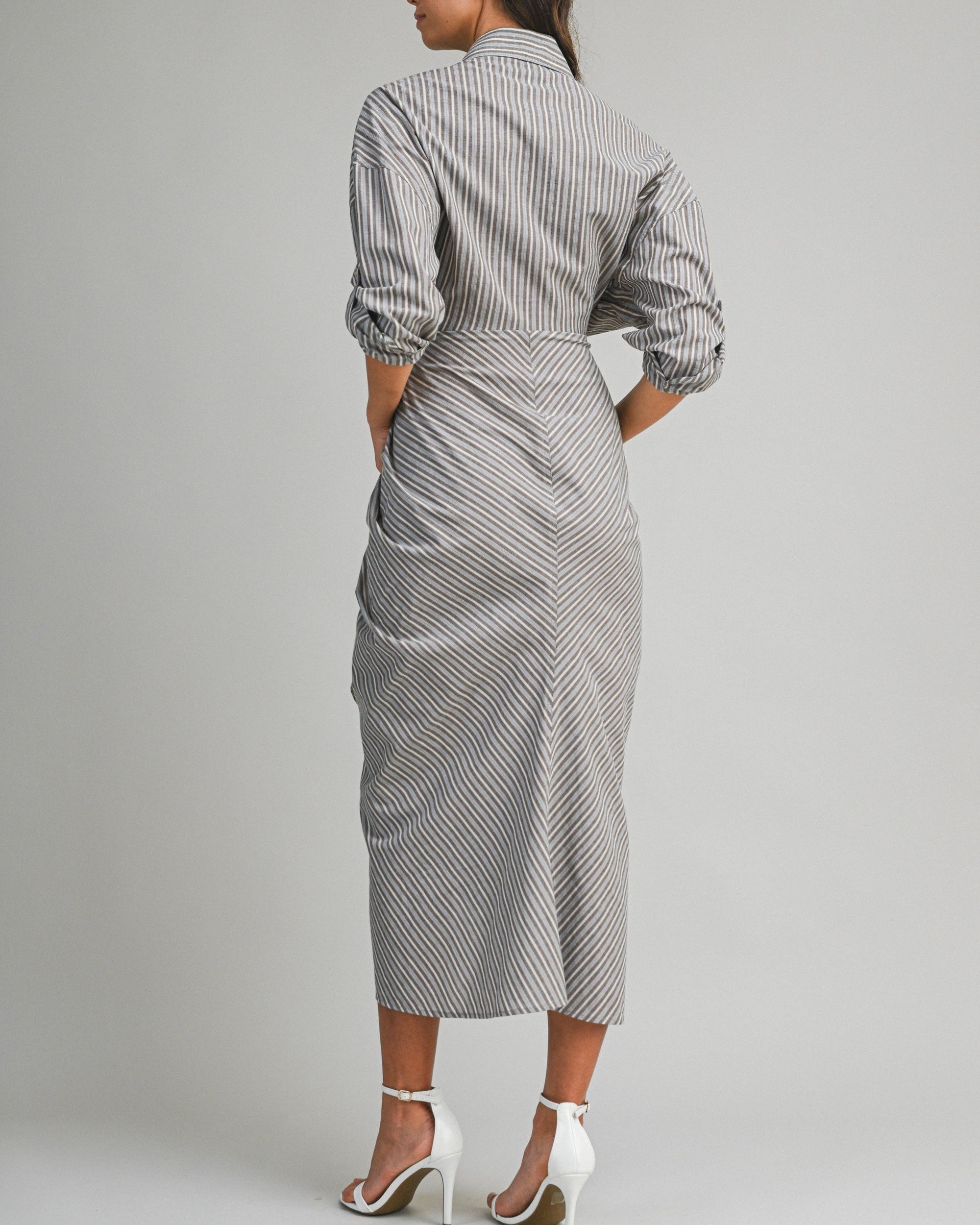 Striped Button Down Dress