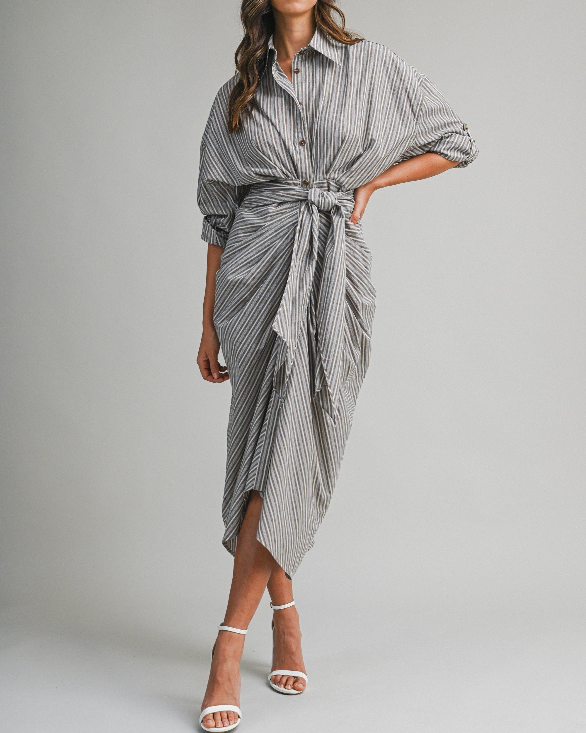 Striped Button Down Dress