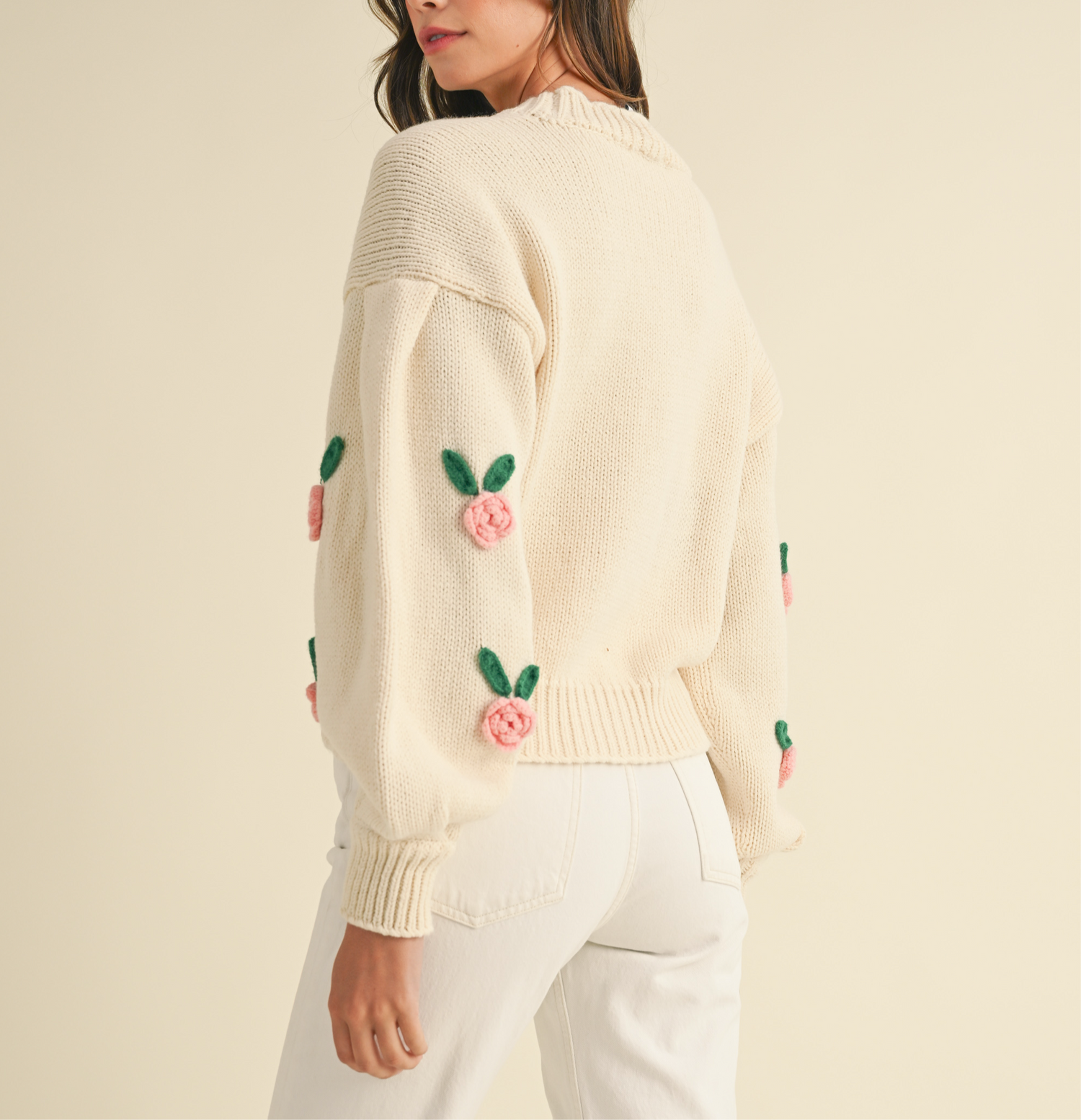 Coveted Club - Rose Button Down Cardigan