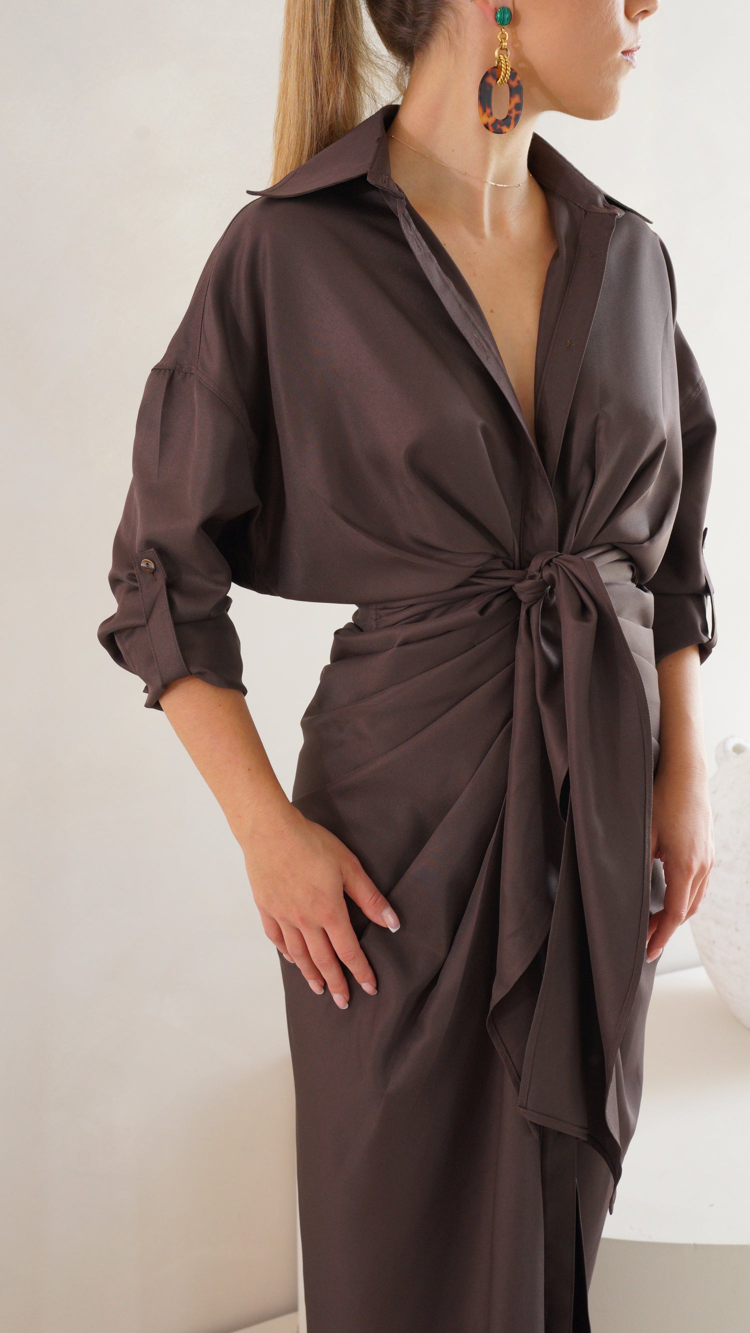 Icon Silhouette Dress - Mocha