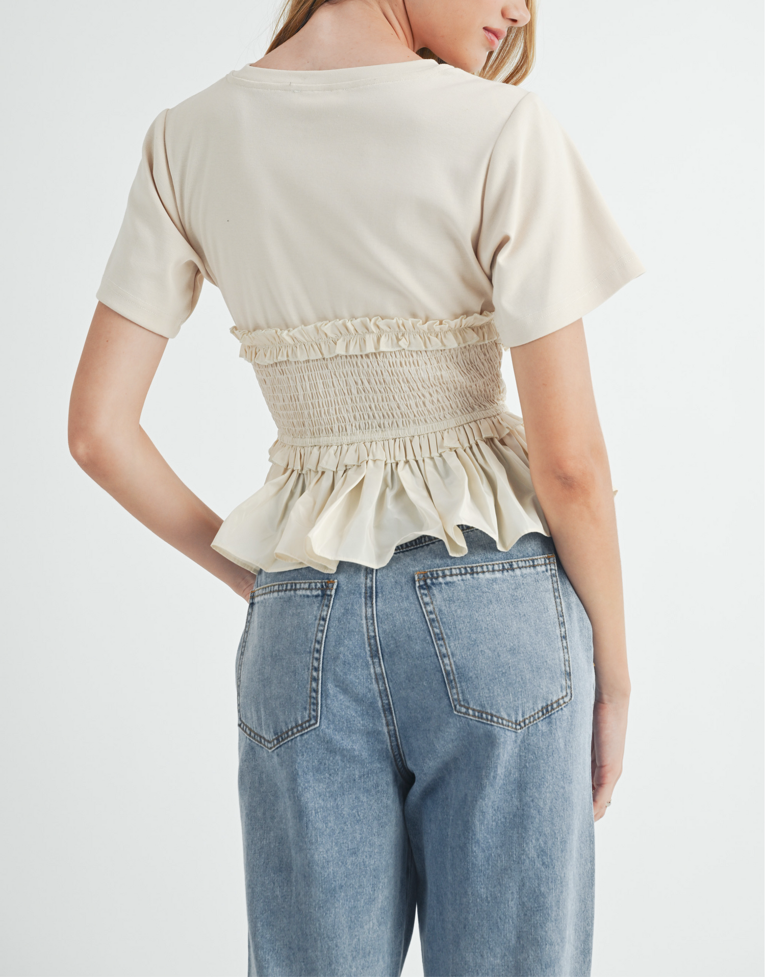 Bustier Peplum Tee