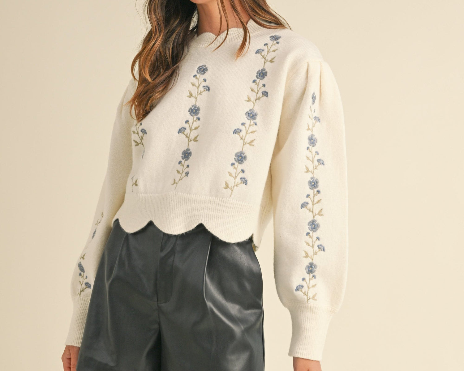 Lilly Scalloped Sweater