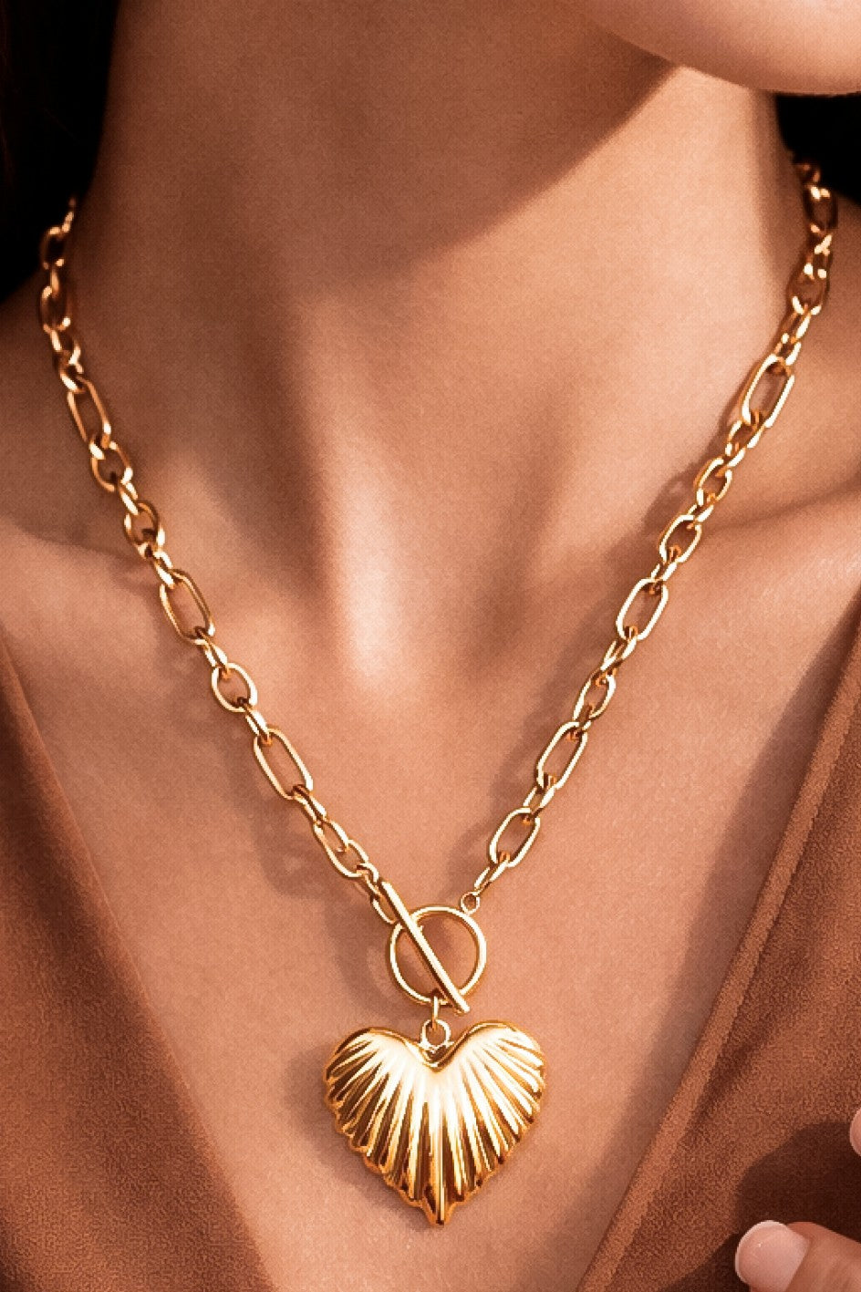 Heart Link Chain Necklace