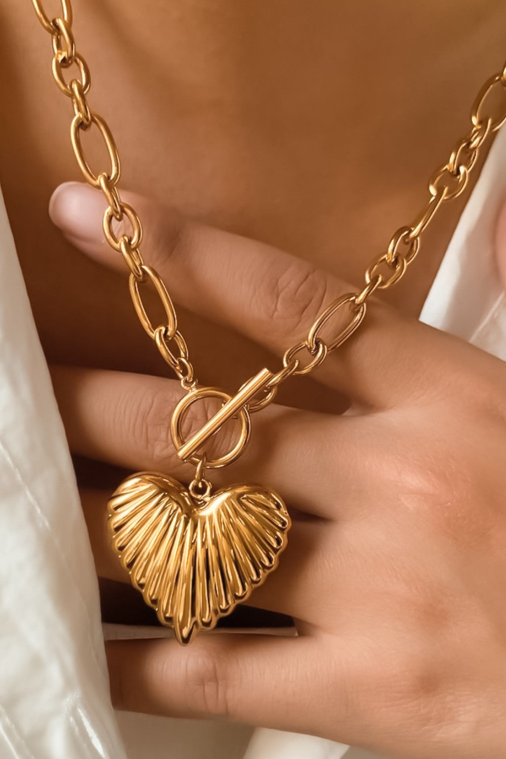 Heart Link Chain Necklace