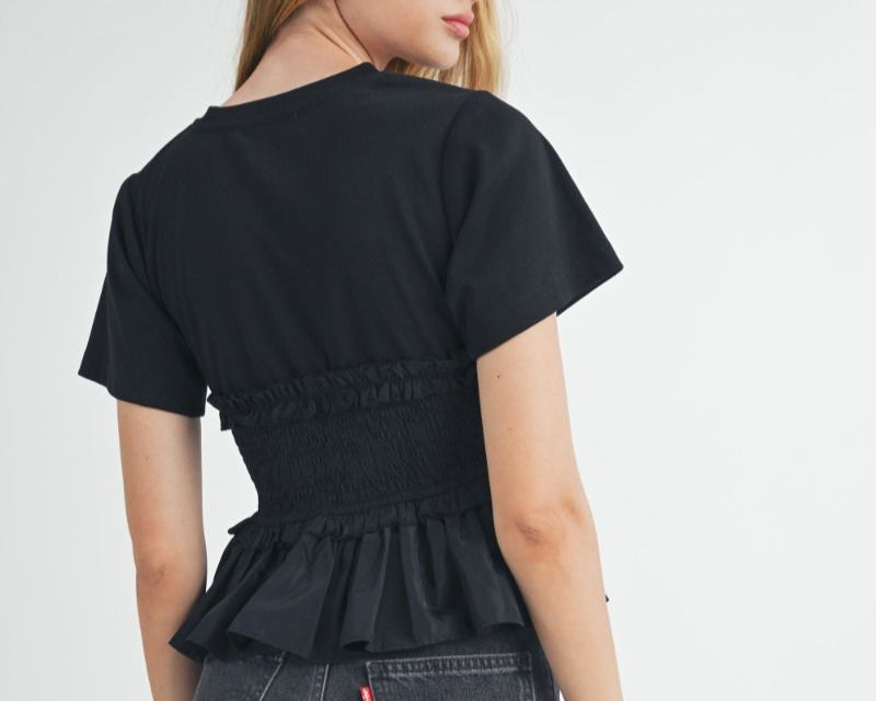 Bustier Peplum Tee