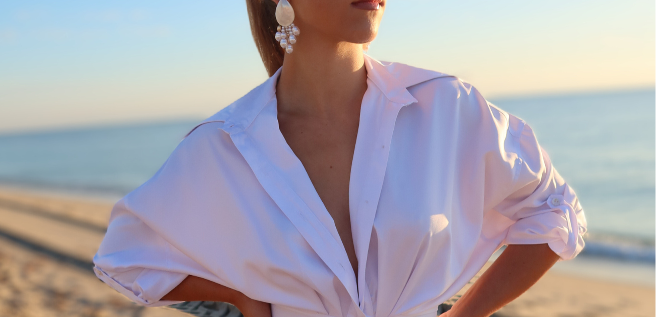 Classic Wrap Dress White
