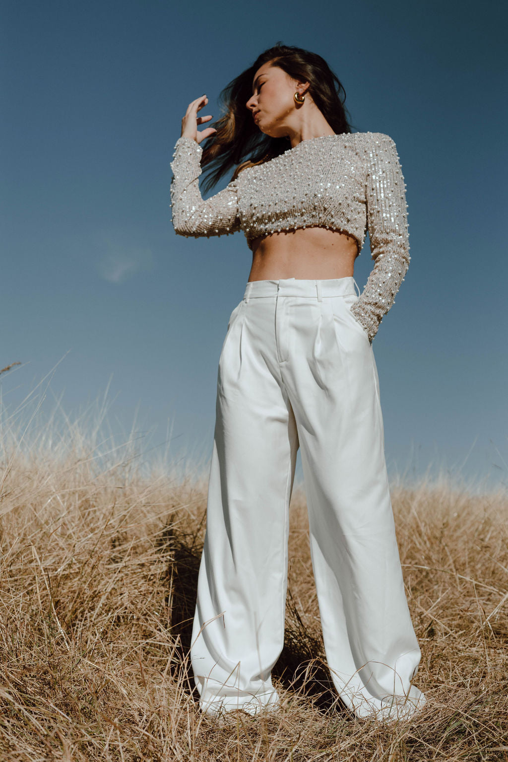 Perla Shoulder Pad Top