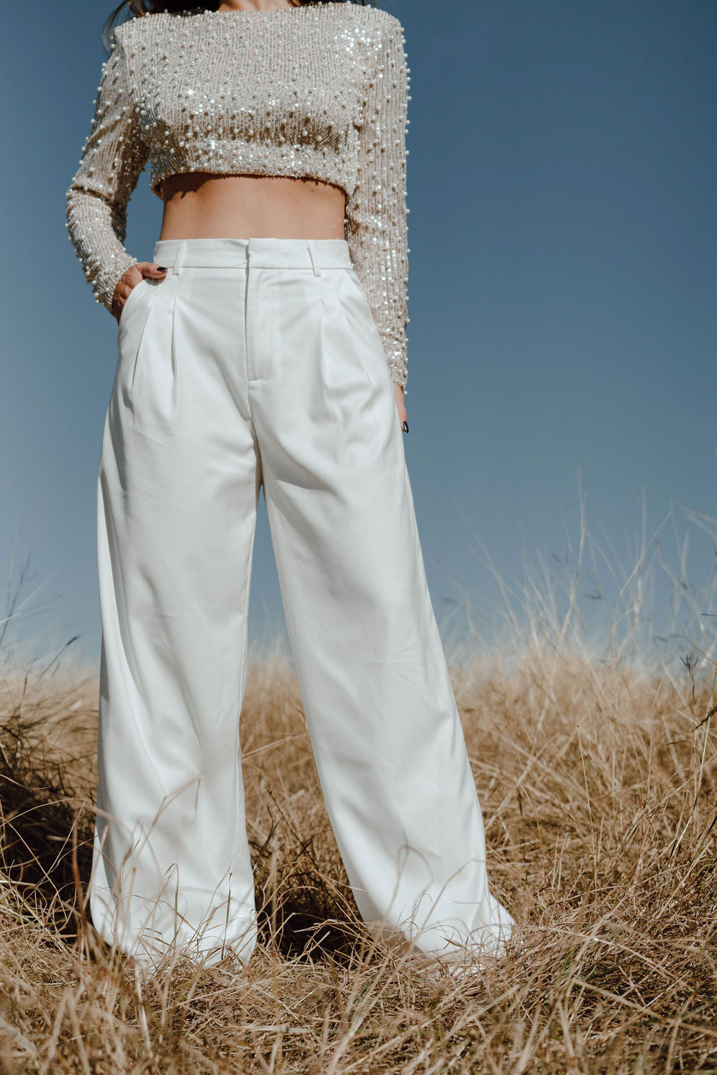 Perla Shoulder Pad Top