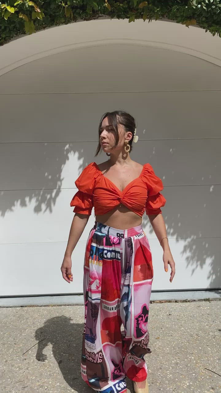 Cabana Puff Sleeve Top