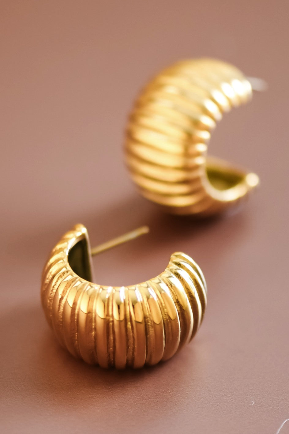 Crescent Hoop Earrings