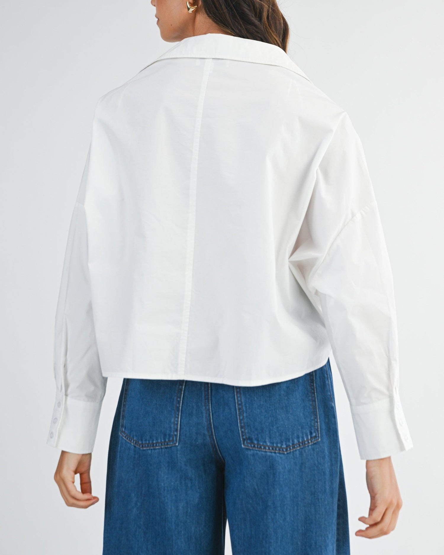 Front Twist Button-Down Top