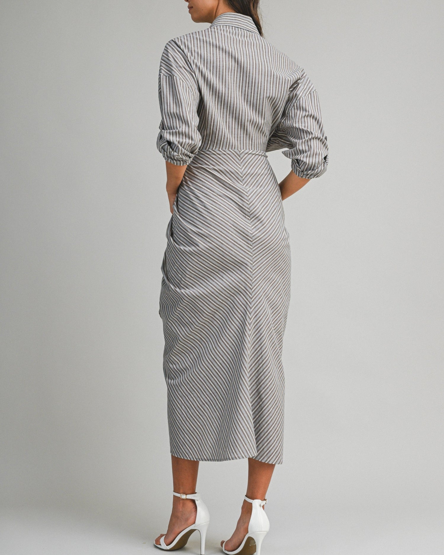 Striped Button Down Dress