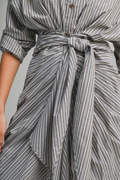Striped Button Down Dress