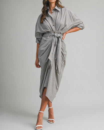 Striped Button Down Dress