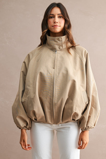Funnel Neck Utility Jacket