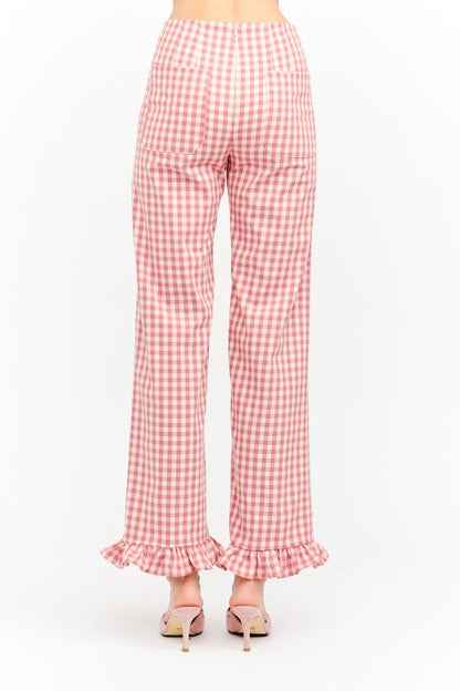 Paloma Gingham Ruffle Pant
