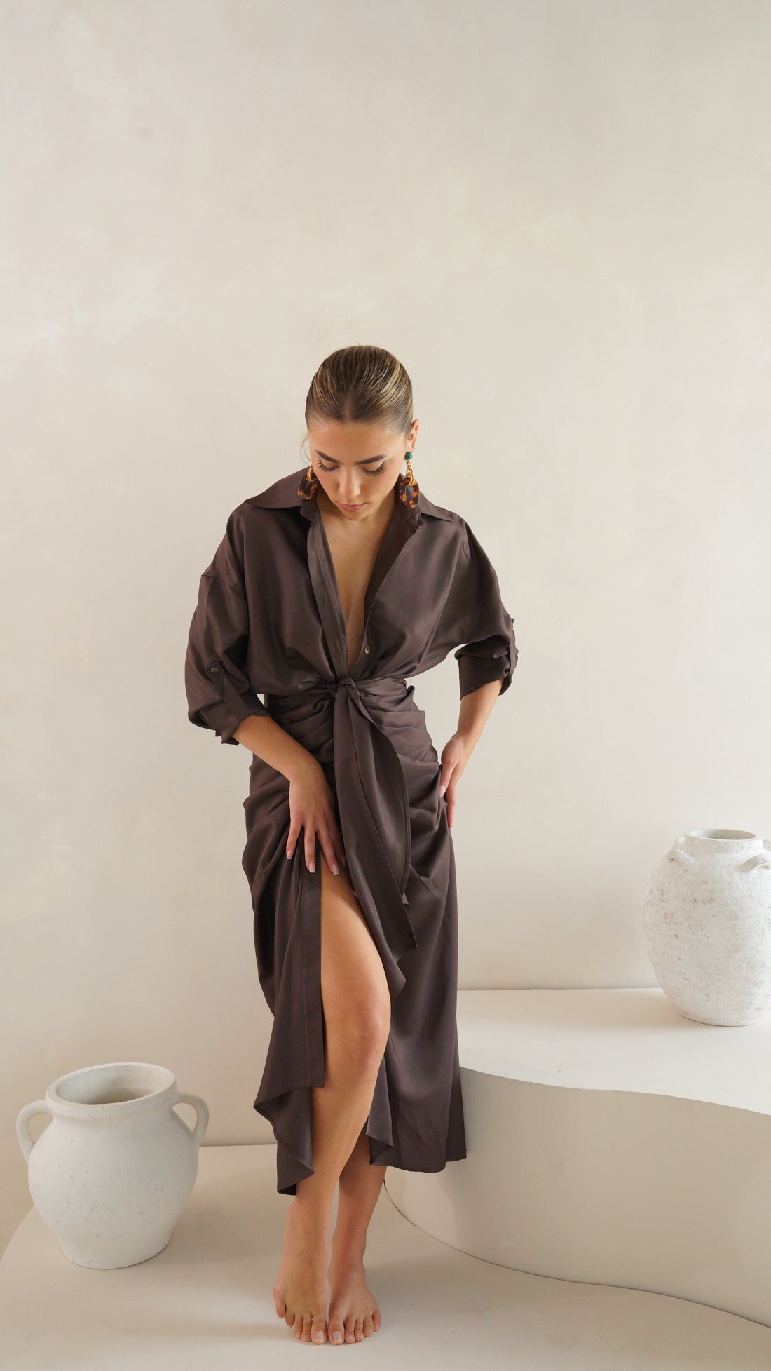 Icon Silhouette Dress - Mocha