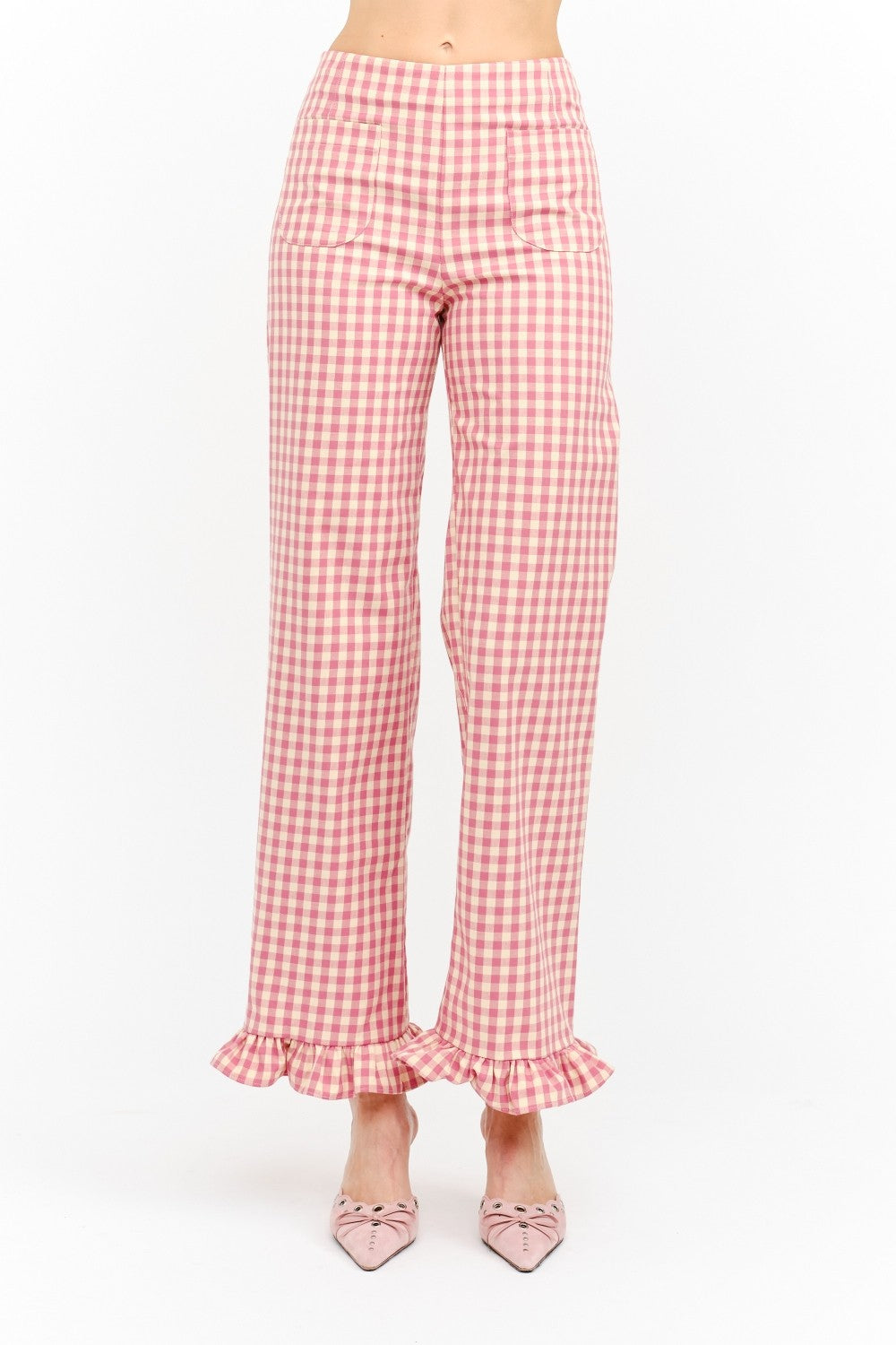 Paloma Gingham Ruffle Pant