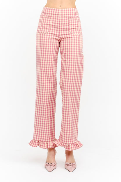 Paloma Gingham Ruffle Pant