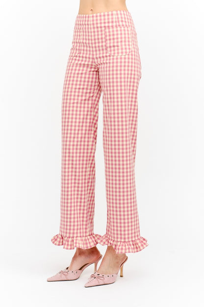 Paloma Gingham Ruffle Pant
