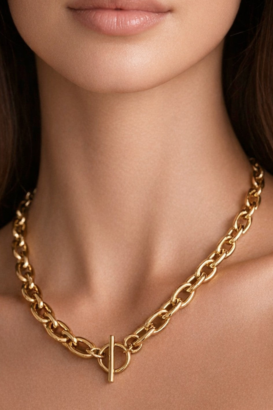 18k Gold Waterproof Stainless Steel Chain Necklace