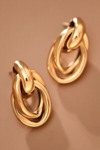Interlock Gold Statement Earrings