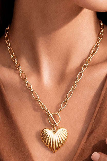 Heart Link Chain Necklace