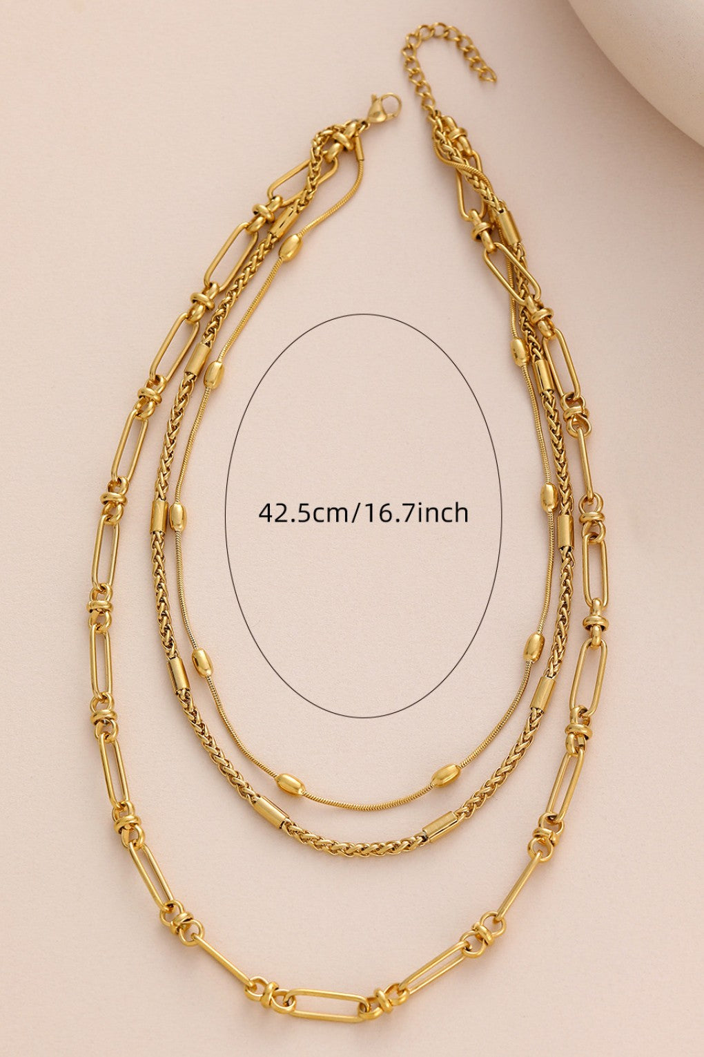 Triple Layered Chunky Chain Necklace