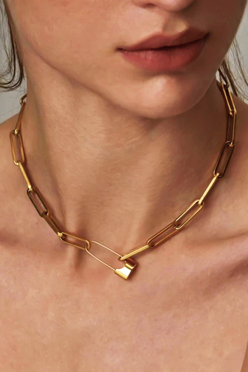 18k Gold Waterproof Stainless Steel Necklace