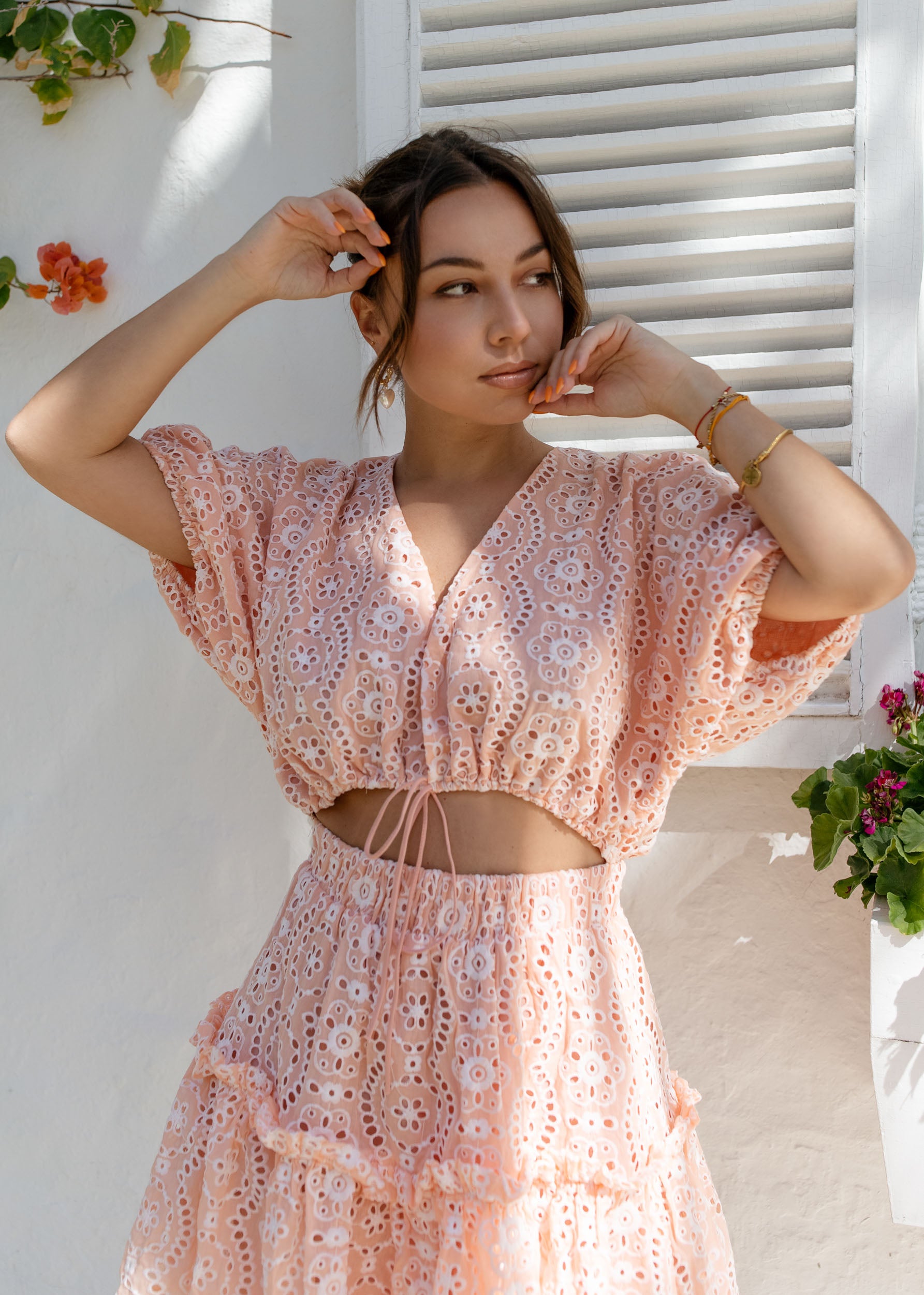 Aegina Eyelet Dress