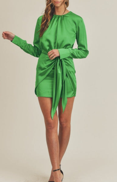 Kelly Satin Dress – Coveted Club
